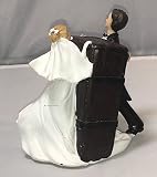 Hochzeitspaar mit Koffer Spardose (ca.12,5cm) - 2
