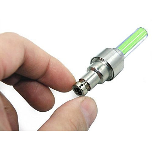 JUYUAN-EU LED Blitzlicht Fahrradreifen-Licht Ventilkappen Lampe Radventil Beleuchtung fÜr Auto Fahrrad MotorRad - 2