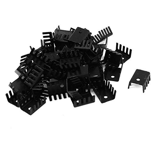 Winwill® 10 Stück 20x15x10mm Schwarz Aluminium-Kühlkörper für TO-220 Transistor
