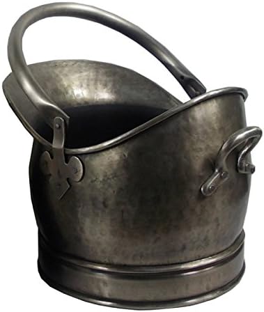Mansion Antique Pewter Effect Fireside Coal Hod / Bucket - Medium