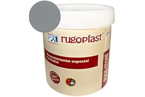 XGAGHB Rugoplast - Pintura revestimiento especial fachadas Rugo Stone Colores ideal para dar un toque de color a las paredes exteriores de tu casa, Gris Lunar, 4l