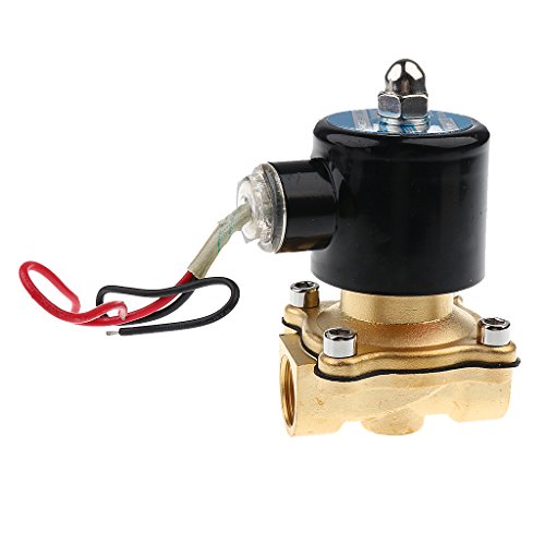 12V DC 1/2″ Messing Elektro Magnetventil Ventil Wasser Luft Brennstoffe Gas Normal geschlossen Neu - 3