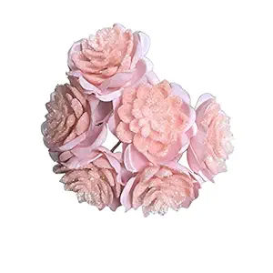 GadinFashion? Artificial Flower Hair Pin/Juda Pin For Wedding Women/Girls Pack-06,Color-Peach