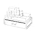 Imported Acrylic Lipstick Holder Cosmetic Organizer Storage Ladder Slots Drawer Clear RS.820.00