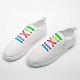 【Hohe Tragekomfort】Verwandeln Sie Ihre Schnürschuhe in bequeme Slip-ons! Eine angenehme und dehnbare Unterstützung für Ihre Füße. Mit der hohen Elastizität des Silikons passen sie sich der Fußform an und sorgen für besseren Halt und höheren Komfort, ohne Druck auf Fußrücken oder Venen. Ein stoff- ähnliches zartes Aussehen mit starken T-förmigen Ende gewährleisten eine sichere Verbindung. Beim Laufen, Joggen, Rennen, Springen haben die Schnürsenkel keine Chance sich zu lockern.