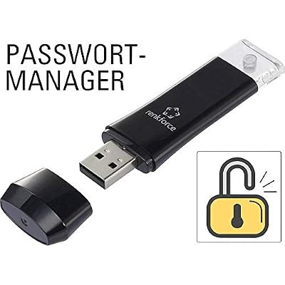 RENKFORCE Clé USB avec Gestionnaire de Mots de Passe RenkforcePM-01 - Plus Besoin de retenir Vos Mots de Passe !