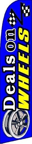 DEALS ON WHEELS Swooper Feather Flag by Alotta Signs
