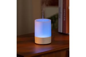 EMBERPURE Humidificador aceites Esenciales, difusor aceites Esenciales, humificador Aromas mocos y Tos casa, difusor de Aromas, humidificador Bebes, ambientador Coche, humificador de Aromas, USB-C, Colores LED