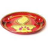Avasar NX Multi Coloured Designer Arti Thali with Red Base