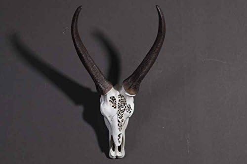 BMJQS European retro resin process animal antelope head wall decoration home bar club wall ornaments pendant