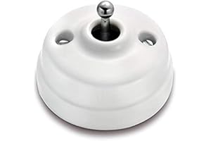 fontini – Commutateur dimbler 10 A 250 V Chrome Porcelaine/Chrome Pack