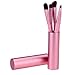 ACEVIVI 5 pcs Synthetic Hair Eye Makeup Tools Professional Eyeshadow Brush Makeup Kit with Rose Tube Case