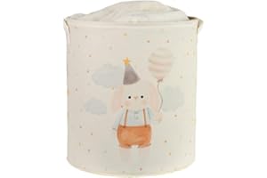 PRENDIHOME Prendi Home - Cesta plegable para juguetes y ropa sucia, 37 x 40 cm, diseño de animales, malla transpirable, ideal para habitación de niños, habitación de bebé o baño