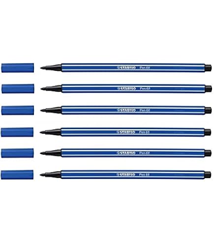 STABILO Fasermarker Pen 68 – Kobaltblau, 1,0 Mm Strichstärke, Wasserbasierte Tinte (VE=3)