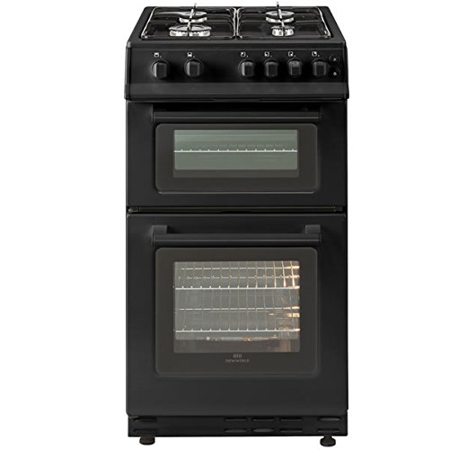 New World NW50GTC 50cm Twin Cavity 4 Burners LPG Option Gas Cooker in Black