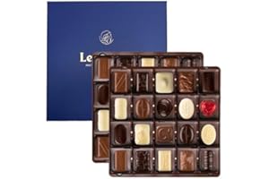Leonidas Navy Blue Heritage Double Layer Gift Box (32 pcs, 480g) – Assorted Belgian Chocolates in Milk, Dark & White | Pralines, Ganache, Truffles & Creams | Luxury Belgian Gift