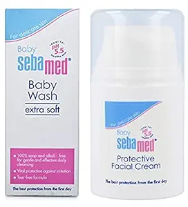 Sebamed Baby Cream, Extra Soft, 200ml & Baby Protective Facial Cream (50ml) Combo