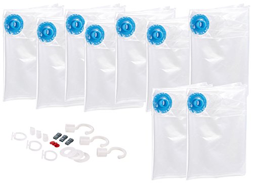 PEARL 9er-Set Vakuum-Beutel, zur Saugkompression, Bügelhaken, 70 x 100 cm