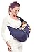 Wallaboo Baby sling Connection, Easy Adjustable and Ergonomic, Newborn 8lbs to 33 lbs, 100% Cotton, 3 Sitting Positions, Color: True Blue