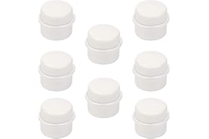 POMOLINE 8 Un. TOPE Puerta madera lacada blanco 37x32MM con Adhesivo para suelo