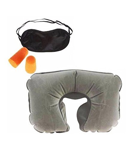 3 In 1 Combo Travel Kit - Neck Pillow + Eye Mask + Ear Bud RS.249 (64.00% Off) - Amazon