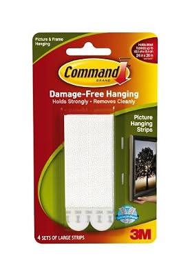 Command 2x Command Large Picture Hanging Strips, 17206 (Each Pack contains 4 Sets) by Command