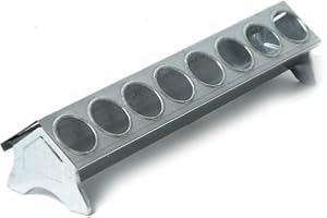 Duvo+ duvoplus, MANGEOIRE Poussin Trous Ronds GALVANISÉ 32x7x7cm, Oiseaux, Oiseaux