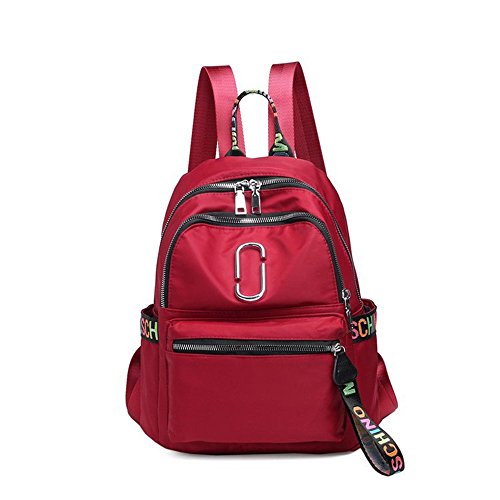 Preisvergleich Produktbild Meaeo Meine Damen Rucksack_Nylon Schulter Neuen Handtasche Mode Trend, Gules