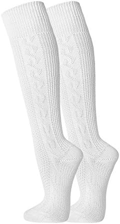 2 Pairs Fussfr surfeurs Tip TEXX24 Knee Waistband Trousers Pure White Compression Socks, Traditional Socks, Knee Socks -  White - 