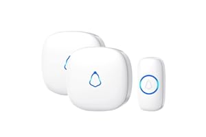 SECRUI Campanello Senza Fili, Plug in Impermeabile Campanello Wireless con una portata di 300 m con 52 Suonerie, 5 Livelli di Volume, luce a LED, Facile Installazione per Casa, Scuola, Ufficio