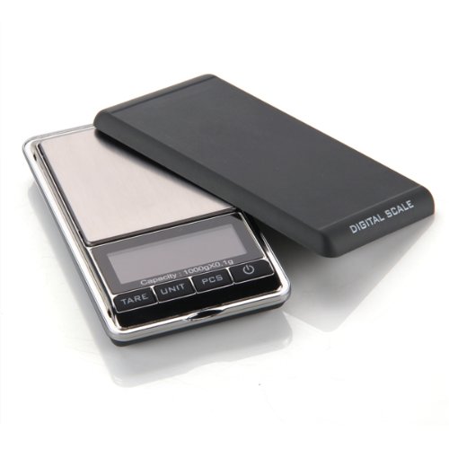 1000g/0.1g DigitalWaage Schmuckwaage Taschenwaage Waage + Ledertasche - 4