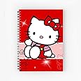 Art Bundle Hello Kitty Notebook - 80 GSM, Wiro Bound Diary, with Plain Sketch Paper 160 Pages -A5 Size(Multicolor)