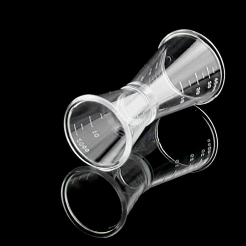 Qianle Doppelspitze OZ Groß Wein Messbecher Transparent Tasse 20-40 CC - 2