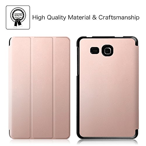 Fintie Samsung Galaxy Tab A 7.0 Hülle – Ultra Schlank Superleicht Ständer Slim Shell Case Cover Schutzhülle Etui Tasche für Samsung GALAXY Tab A 7.0 ZollSM-T280 / SM-T285 Tablet(2016 Version), Roségold - 3