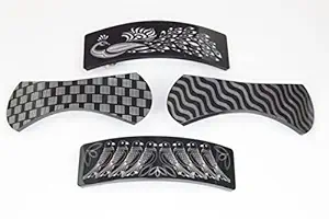 Back clips hair clips for women accessories for hair , hair clutches for women, hair clips for girls stylish women hair accessories for women stylish clips ( PACK of 4 CLIPS ) design 3