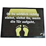 Trendaffe Fußmatte - 'Ob Du Wirklich Richtig Stehst' Motiv