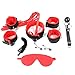 Produktbild SM Sexy Spielzeug, Peitsche Masken Set mit Peitsche Handschellen, SM Werkzeug, leidenschaftliches Schildkröten-Werkzeug, lustig und lustig Lederschnur aus Plüsch Damen