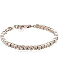 Dyrberg/Kern Vanity-Mondo - Pulsera de metal bañado en oro con cristal swarovski