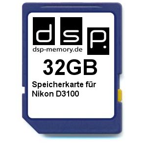 DSP Memory Z-4051557365865 32GB Speicherkarte für Nikon D3100