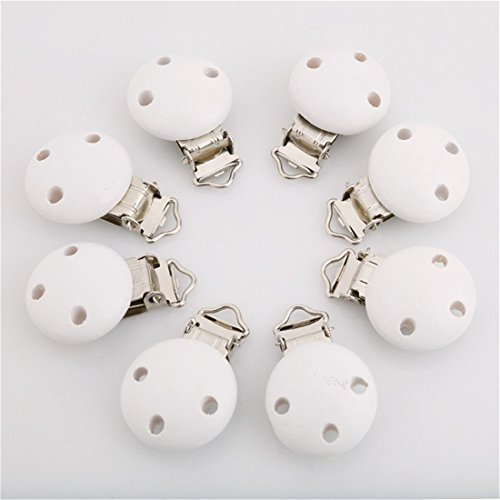 Preisvergleich Produktbild Fhouses 5 Stück Schnuller clips holz (004#)