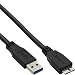 Produktbild Unbekannt Inline USB 3.0 Kabel USB Stecker auf Micro USB Stecker Schwarz 1 m 4 pièces