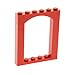 Produktbild 1 x Lego System Tor Bogenstein rot 1x6x6 Tür Bogen Fenster Rahmen Set 6464 30257