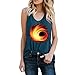 Produktbild Suitray Damen Bluse Frauen Zuerst Schwarzes Loch Drucken Kollapsar Muster Ärmellos Hemd Weste Camis-Tops Tank Top Crop Tops Tunika T-Shirt Freizeit Mädchen Teenager Muskelshirt Oberteile