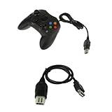 Spiel-Controller mit Kabel mit Griff + PC-USB-Kabel für Microsoft Xbox.