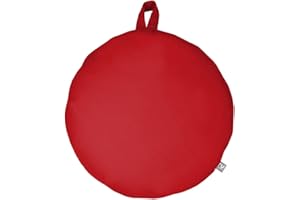 rucomfy Beanbags Indoor/Outdoor Circle Smarty Floor Cushion Kids Beanbag. Garden Play Cushion, Round Seat or Pillow. Water Resistant. D70cm (Red)