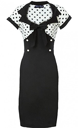 Robe Polka Dot Vintage Rétro Rockabilly Pinup Années 50 - Hell Bunny Blanc - Blanc - 42