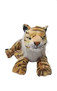 Fun Zoo Soft Toy for Kids Boys Girls Big Large Size Wild Animal (45 cm, Brown Tiger)