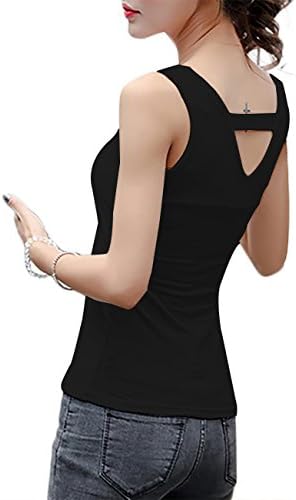 UR Angel Women Sexy Summer Belt Backless Sleeveless Basic Black White Blouse Shirt Tops