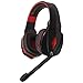 Price comparison product image GranVela® G4000 Professional 3.5mm Stereo Gaming Headset with Microphone Volume Control Noise Isolation for PC Laptop Computer (Red)