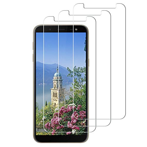 Deofde Protector de Pantalla para Samsung Galaxy J6 2018, [3 Pack] Cristal Templado Vidrio Templado 9H Dureza para Samsung Galaxy J6 2018